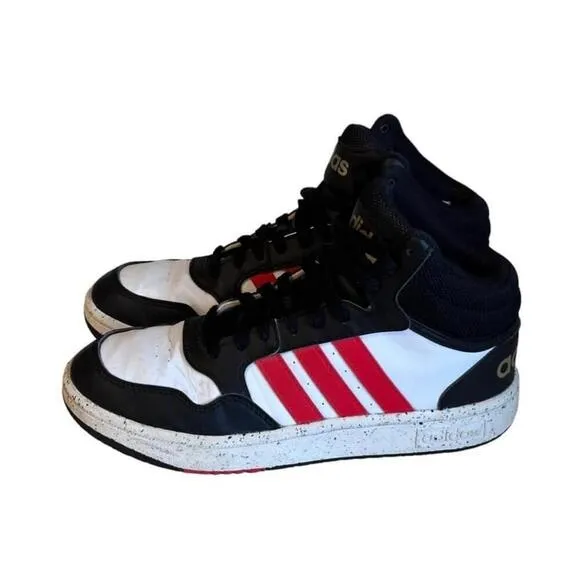 Adidas Hoops Mid Shoes Kids Cloud White / Red / Black Size 4​​​
