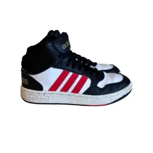 Adidas Hoops Mid Shoes Kids Cloud White / Red / Black Size 4​​​