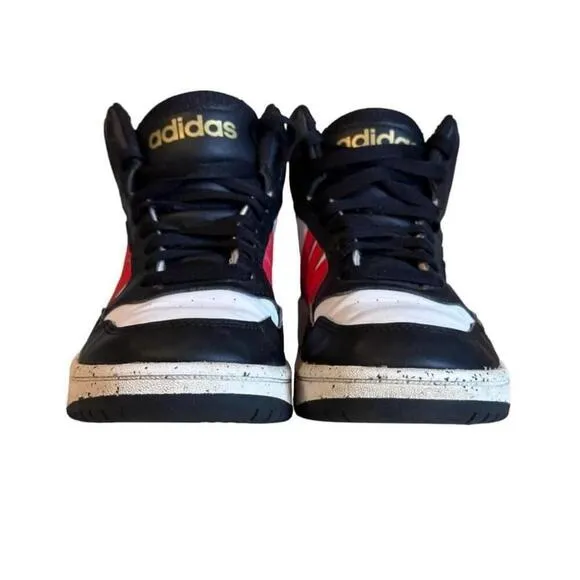 Adidas Hoops Mid Shoes Kids Cloud White / Red / Black Size 4​​​