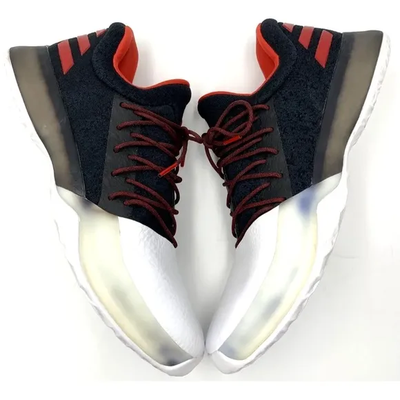 Adidas James Harden Vol 1 Pioneer BW0546 Black Scarlet White Mens Size 13.5