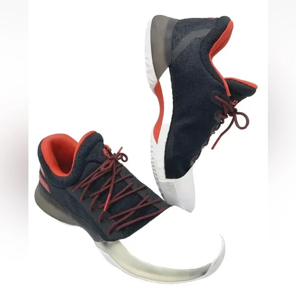 Adidas James Harden Vol 1 Pioneer BW0546 Black Scarlet White Mens Size 13.5