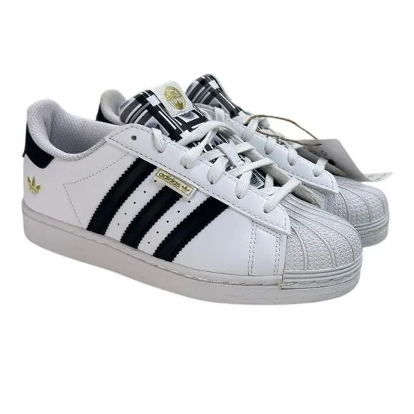 adidas Kids &quot;Graphic Pop&quot; Superstar C White/Black/Gold Size 3 HP3259