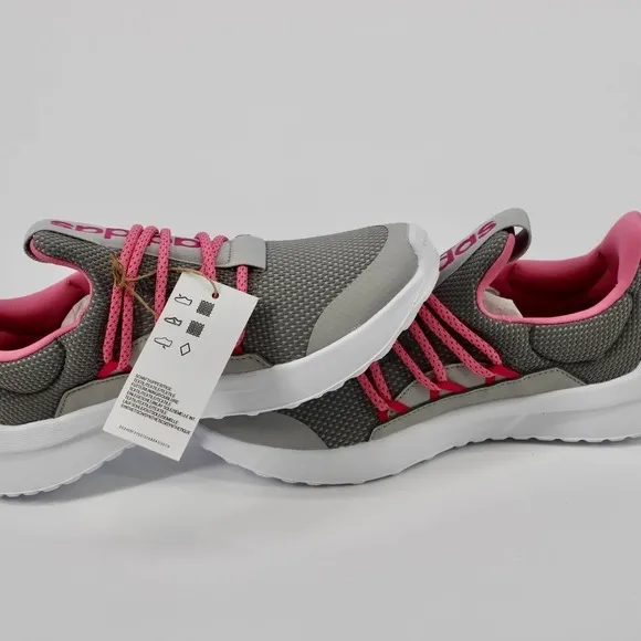 Adidas Lite Racer Adapt 5.0 Shoes Kids Size 4 in Pink/Grey NEW