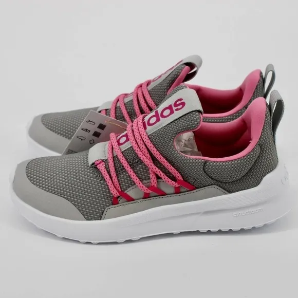 Adidas Lite Racer Adapt 5.0 Shoes Kids Size 4 in Pink/Grey NEW