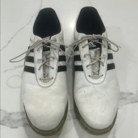Adidas Men's Adipure Flex Golf Shoes White and Black . Size 11