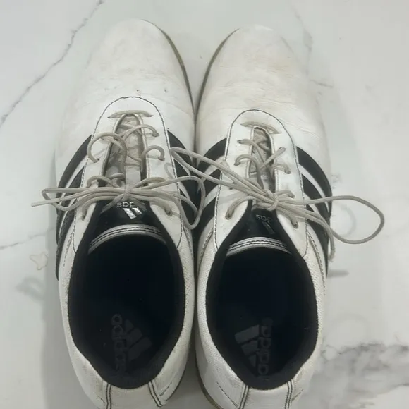 Adidas Men's Adipure Flex Golf Shoes White and Black . Size 11
