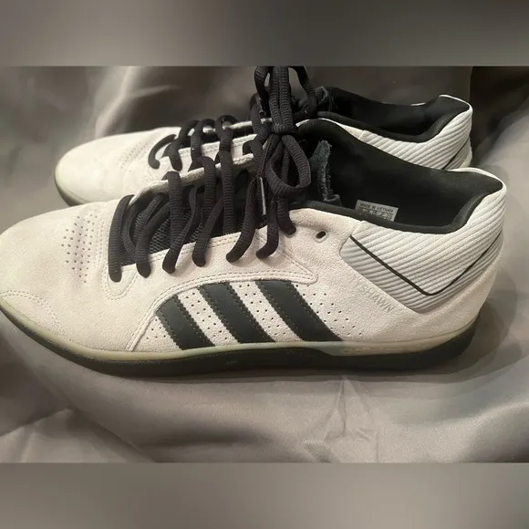 Adidas Men's Black and White Tyshawn Sneakers