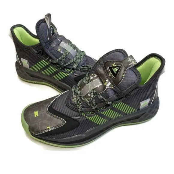 Adidas Mens Size 8 Pro Boost Low Basketball Shoes Digi Camo Green Gray FW8525