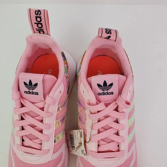 Adidas Multix J Girls Size 6.5Y Womens Sz 7.5 Pink Floral Sneaker Shoes HR1218
