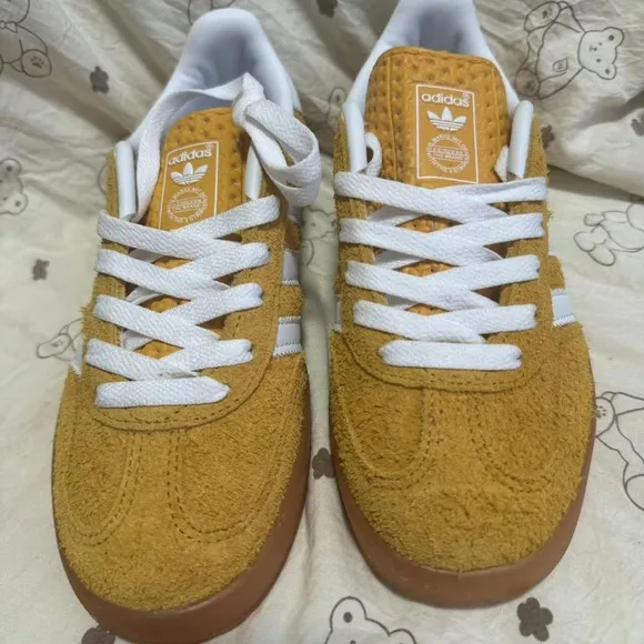 Adidas Mustard Suede Sneakers