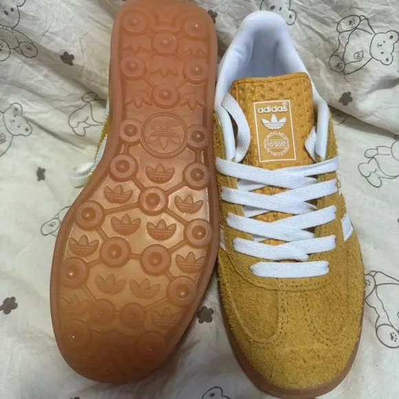 Adidas Mustard Suede Sneakers