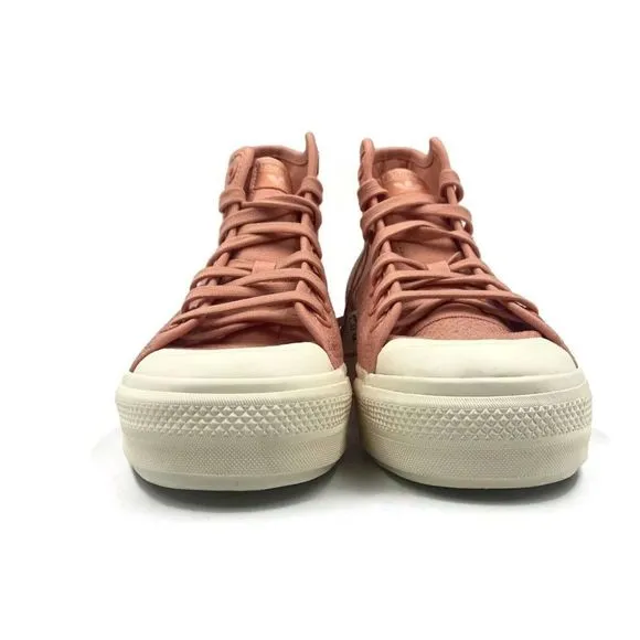 Adidas Nizza Platform Mid Womens Casual Retro Shoe Pink Fashion Sneaker