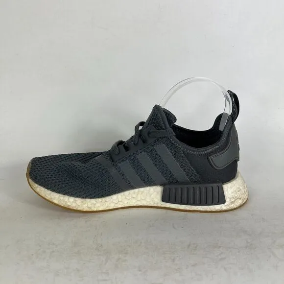 Adidas NMD R1 Sneakers Men's 7 Gray White Lace Up Low Top Running Shoes B42199