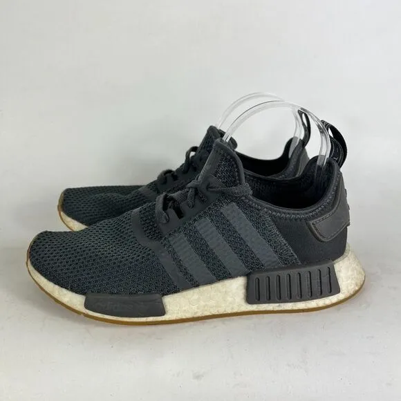 Adidas NMD R1 Sneakers Men's 7 Gray White Lace Up Low Top Running Shoes B42199