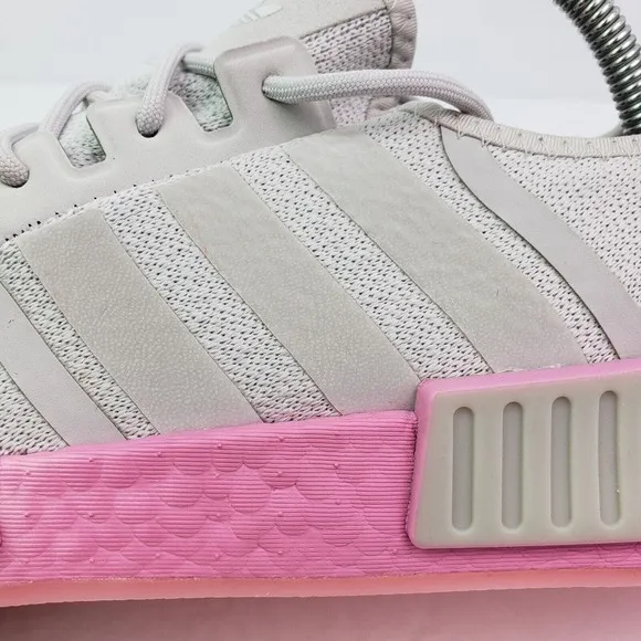 Adidas NMD R1 Womens Size 10 Gray Bliss Pink Running Sneaker Shoes GW9462
