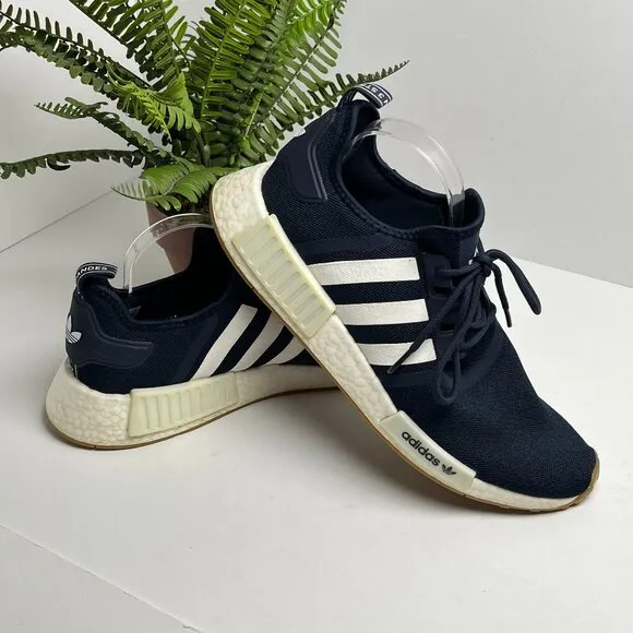 Adidas NMD_R1 Boost Shoes Navy White Gum Men's Athletic Shoes GY6057 Size 12