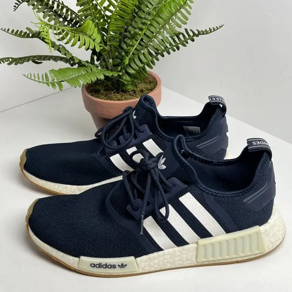 Adidas NMD_R1 Boost Shoes Navy White Gum Men's Athletic Shoes GY6057 Size 12