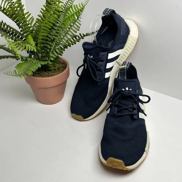 Adidas NMD_R1 Boost Shoes Navy White Gum Men's Athletic Shoes GY6057 Size 12