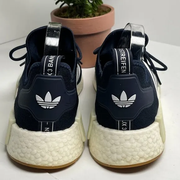 Adidas NMD_R1 Boost Shoes Navy White Gum Men's Athletic Shoes GY6057 Size 12