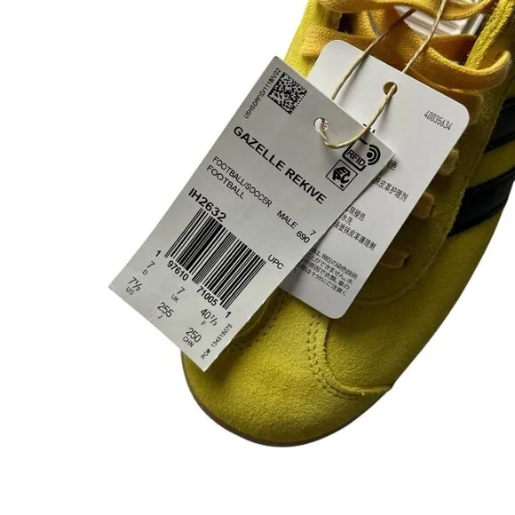 Adidas Originals Gazelle x Jamaica Trainers Yellow and black Sneakers NWT 7.5