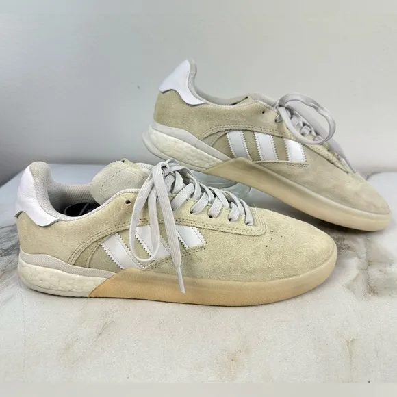 Adidas Originals Men's 3ST.004 Beige Suede Skateboarding Trainers Sneakers, 8.5