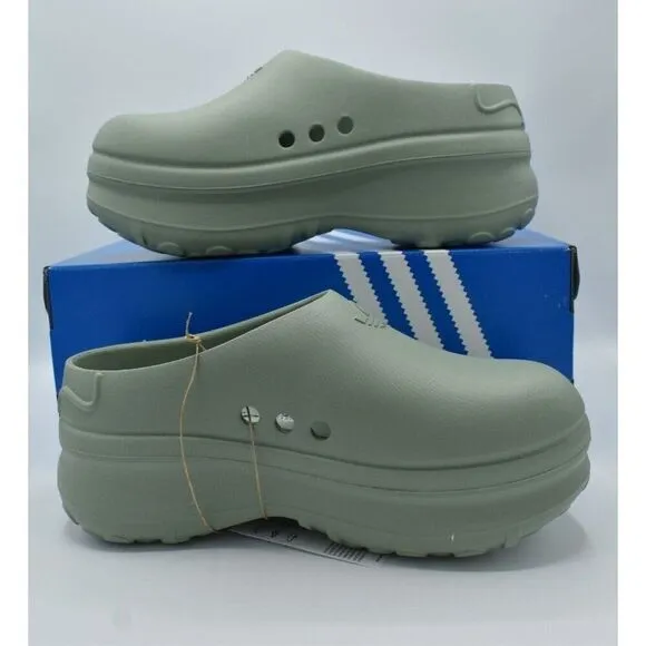 Adidas Originals Womens Size 9 Adifom Stan Mule Slip On Silver Green Shoes