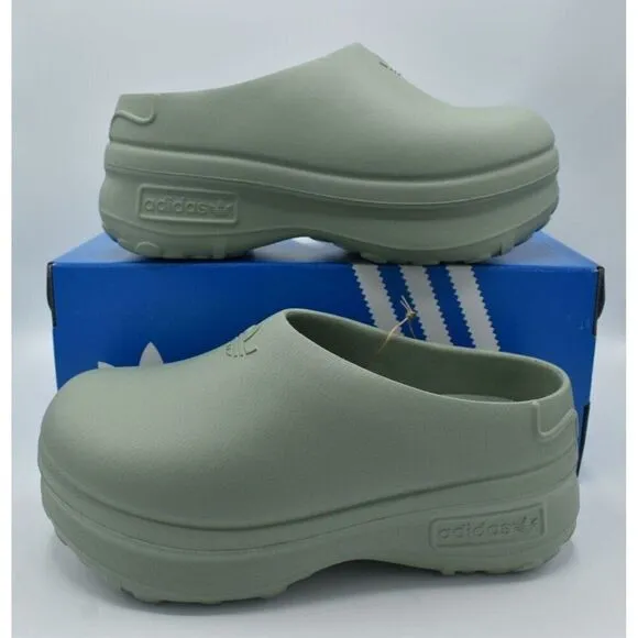 Adidas Originals Womens Size 9 Adifom Stan Mule Slip On Silver Green Shoes
