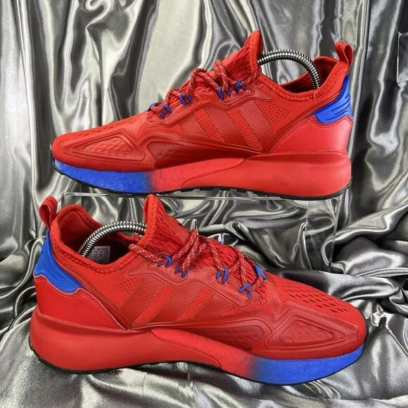 Adidas Originals ZX 2K Boost Men's 9 Red Lifestyle Shoes Fashion Sneakers FZ0994
