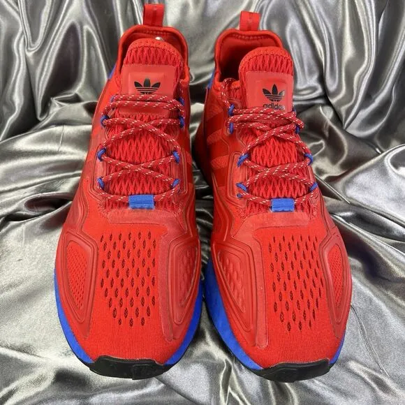 Adidas Originals ZX 2K Boost Men's 9 Red Lifestyle Shoes Fashion Sneakers FZ0994