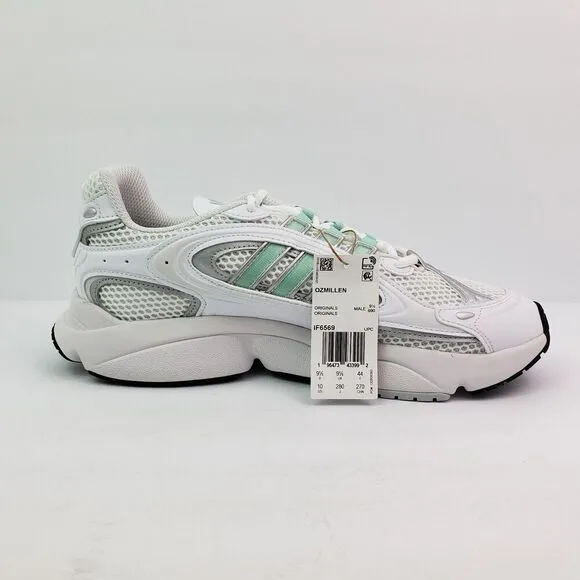 Adidas Ozmillen Mens Size 10 White Clear Mint Silver Running Sneaker Shoes IF656