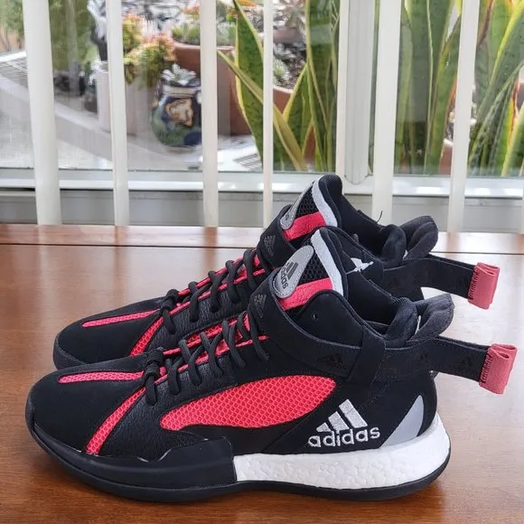 adidas Posterize EG8879 Black / Red / Silver Size 9 Men's Basketball Shoes NWB
