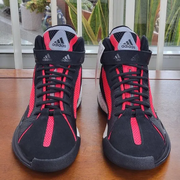 adidas Posterize EG8879 Black / Red / Silver Size 9 Men's Basketball Shoes NWB