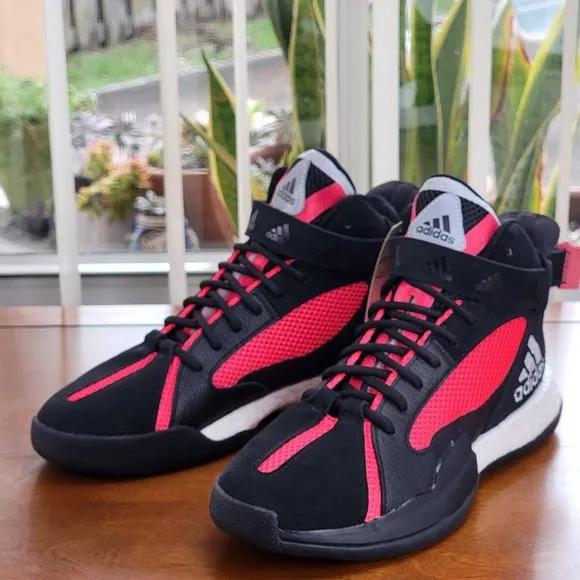 adidas Posterize EG8879 Black / Red / Silver Size 9 Men's Basketball Shoes NWB