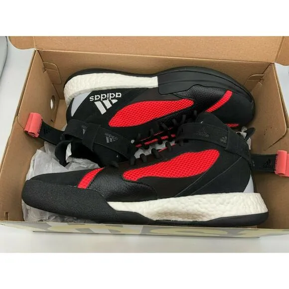 adidas Posterize Men's Basketball Core Black Shock Red Silver EG6879 Size 11🛒