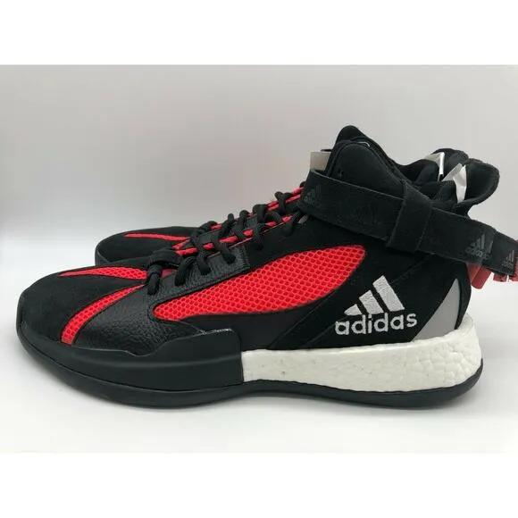 adidas Posterize Men's Basketball Core Black Shock Red Silver EG6879 Size 11🛒