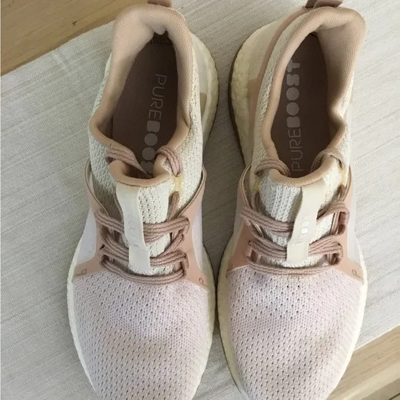 Adidas PureBoost X Clima Women's Size 9.5 Running Shoes Ash Pearl Orchid
