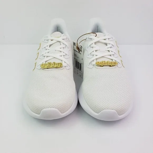 Adidas PureMotion SE Womens Size 9 White Gold Athletic Sneaker Shoes GX2183