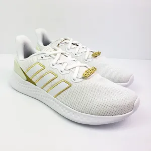 Adidas PureMotion SE Womens Size 9 White Gold Athletic Sneaker Shoes GX2183