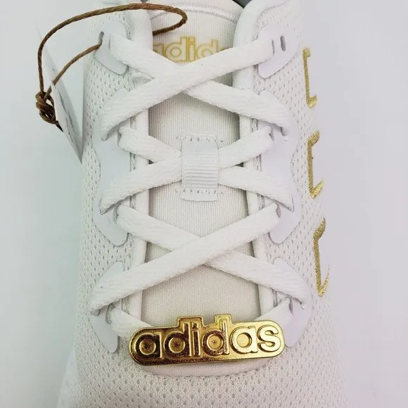 Adidas PureMotion SE Womens Size 9 White Gold Athletic Sneaker Shoes GX2183