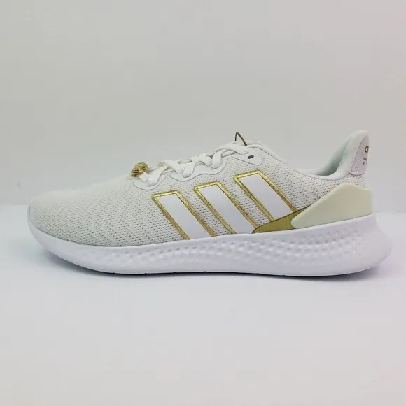 Adidas PureMotion SE Womens Size 9 White Gold Athletic Sneaker Shoes GX2183