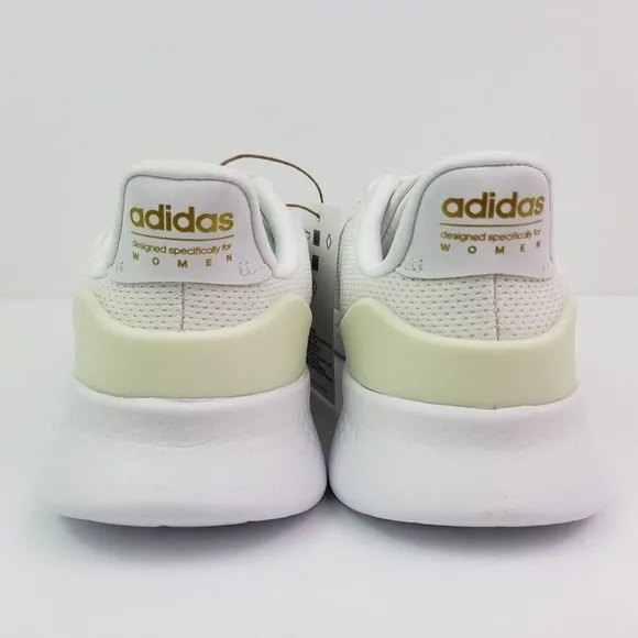 Adidas PureMotion SE Womens Size 9 White Gold Athletic Sneaker Shoes GX2183