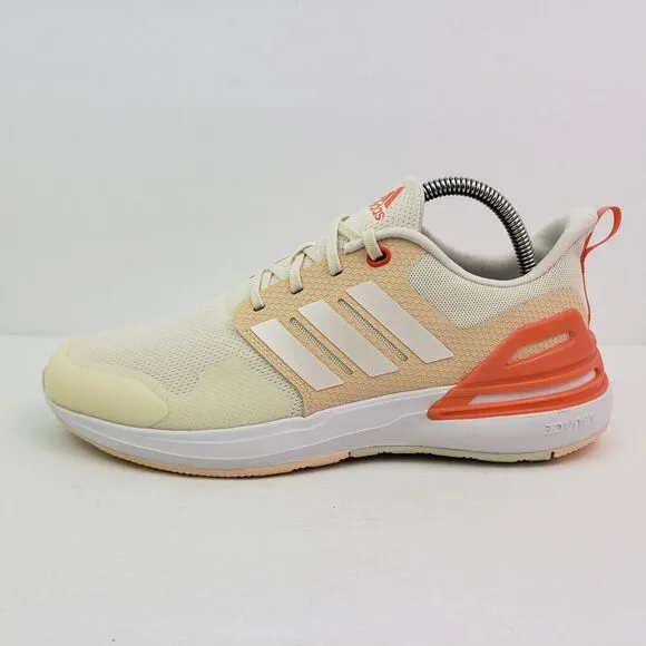 Adidas RapidaSport K Girls Size 7Y Womens Sz 8 Off White Solar Red Sneaker Shoes