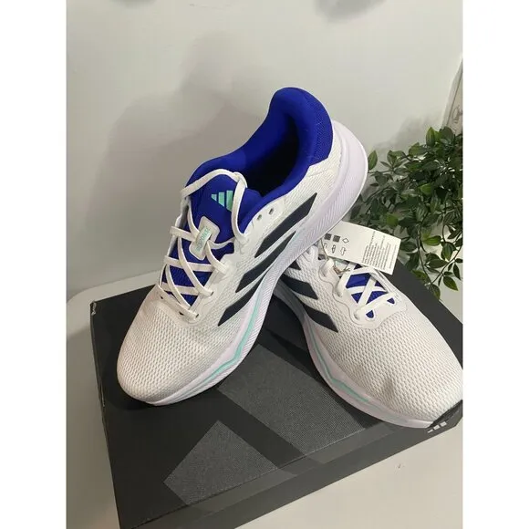 Adidas Response Running Shoes Mens Size 11.5 White &amp; Blue Lightweight