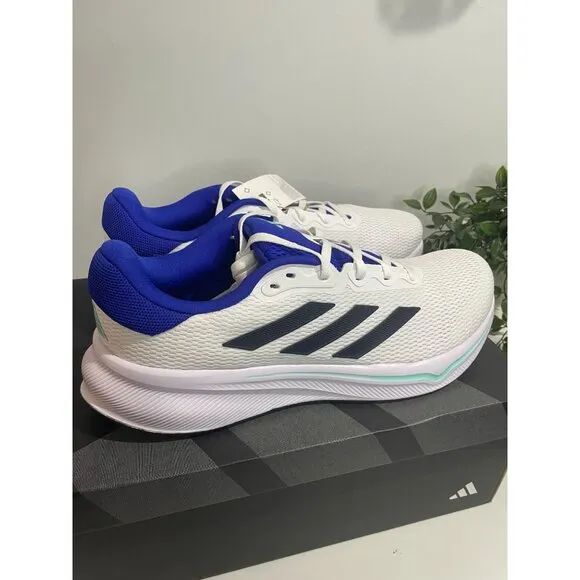 Adidas Response Running Shoes Mens Size 11.5 White &amp; Blue Lightweight