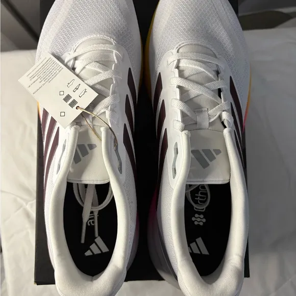 Adidas Run Falcon 5 White and Pink Athletic Shoes Gym Training Men’sSize 11.5
