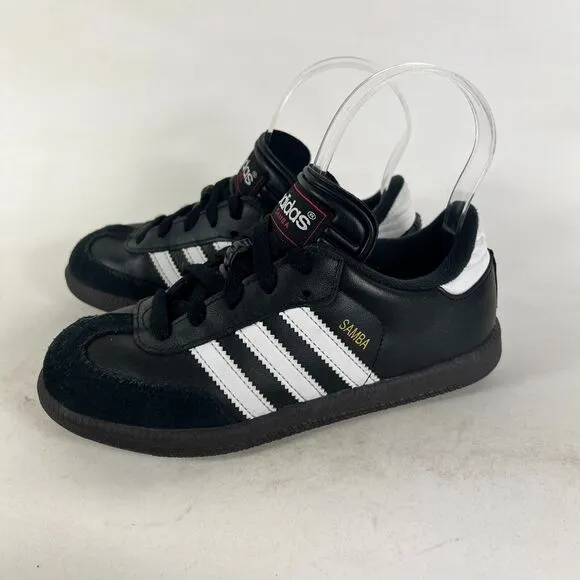 Adidas Samba Classic Soccer Shoes Kid's 1.5 Black Lace Up Youth 1 Soccer 036516