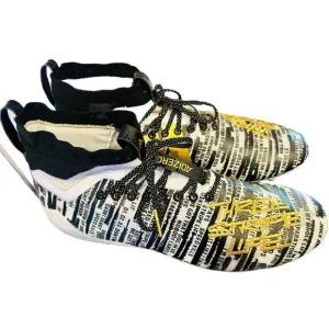 Adidas Shoes Mens 14 White Black Gold Adizero 8.0 Three Stripe Life Soccer Cleat