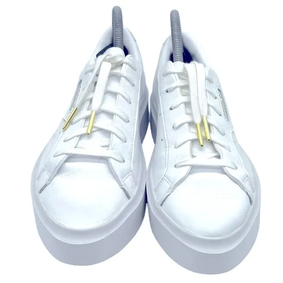 Adidas Shoes Women’s Size 8 Sleek Super EF8858 White Low Top Lace Up Sneakers