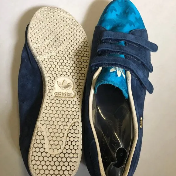 Adidas Sleek Series Vintage Sneakers Blue Suede
