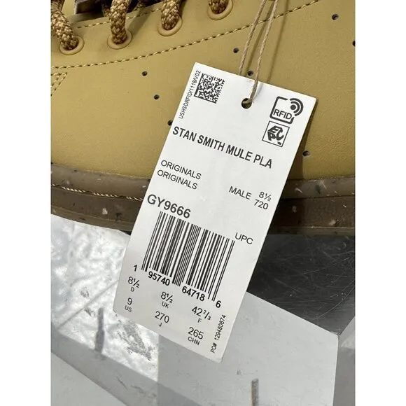 Adidas Stan Smith Plant And Grow GY9666 Mens Size 11 Golden Beige Slip-On